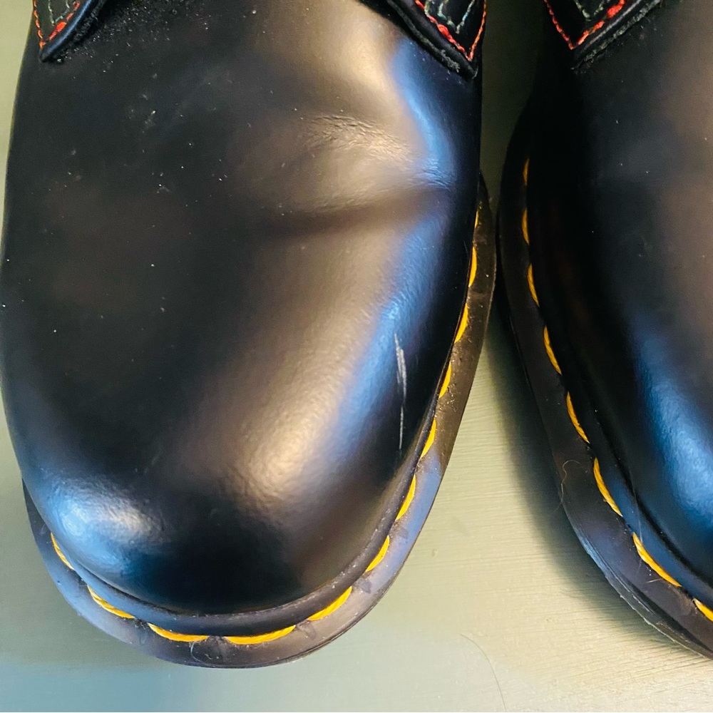 Dr Doc Martens PRIDE 1461 3 Eye Smooth Leather Oxford Shoe US M 9, L 10 - Picture 7 of 14